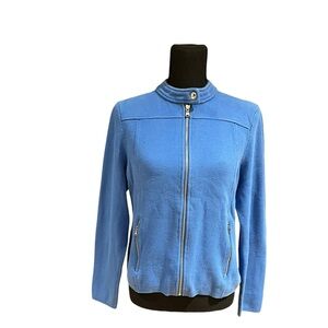 LAUREN RALPH LAUREN Activewear Sweater Jacket Full Front Zip L/S Collare…